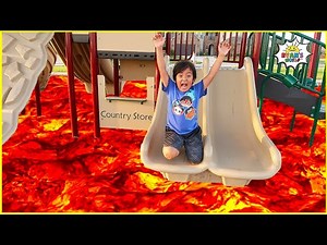 The Floor is LAVA challenge at the Park with Ryan!!!! - Videos For Kids