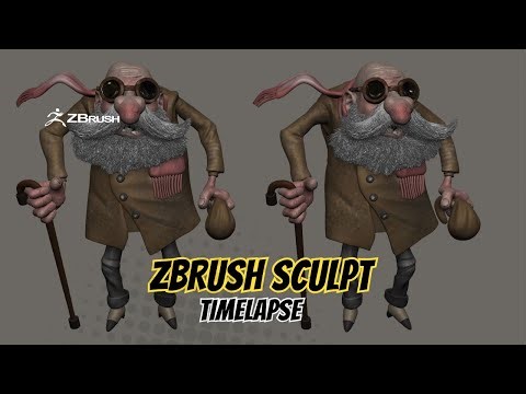 The Wandering Old Inventor | Stylized 3D Character Sculpt in ZBrush | Timelapse