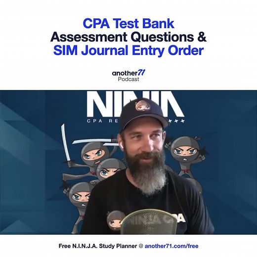 CPA Test Bank Assessment Questions | Simulation Journal Entries | Get full video at another71.com #cpaexam #cpaexamtips #cpaexamsucks #cpa #accounting