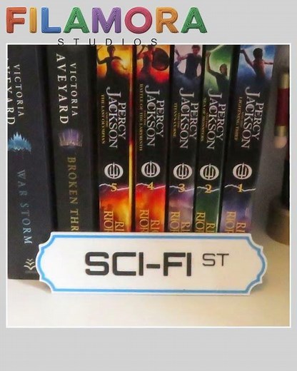 Custom Bookshelf Street Sign | Personalised Library Label | 3D Printed Book Organizer