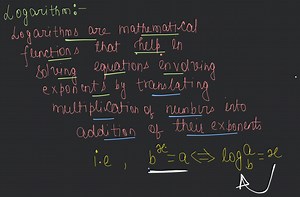 Logarithm definition... | Filo
