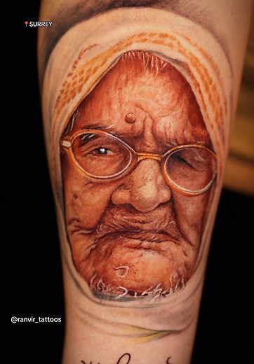 100-Year-Old Mukhteaaro's Tattoo Art in Surrey