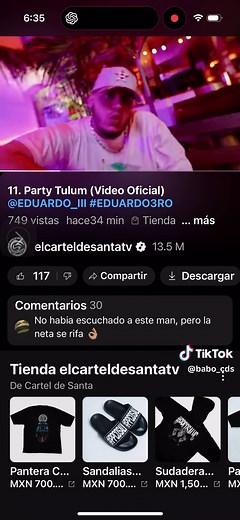 Video del Babo Perlitas: Perlas del Cartel de Santa y Kelly Medina