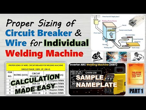 Proper Sizing of Wire and Circuit Breakers for Individual Welding Machine using PEC 2017