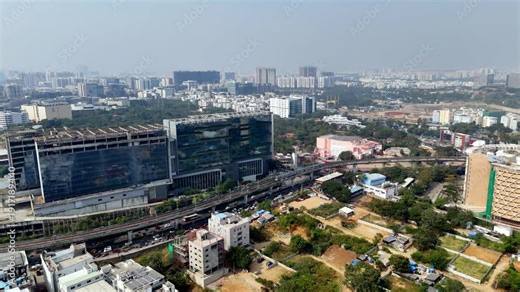 Hyderabad’s Cyber Towers dominates the skyline—an architectural symbol of HITEC City’s growth and India’s booming IT landscape. where innovation rises in steel and glass, surrounded by metro lines.