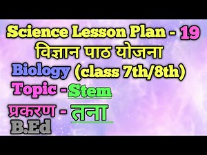 Biological science lesson plan | Topic - Stem(तना) | class - 6th/7th/8th | B.Ed