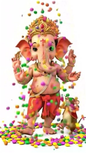 Cute Bal Ganesh Dance 🐘❤️ | Baby Ganesha Cartoon | Ganpati Bappa Morya 🙏