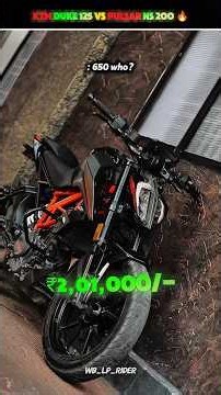 KTM DUKE 125 Vs PULSAR NS 200 🔥 Price || #Shorts