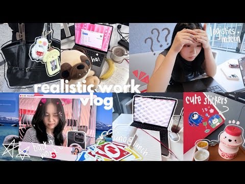 realistic WORK VLOG 📂📎; full work day, weekend activities, intern workshop, &more