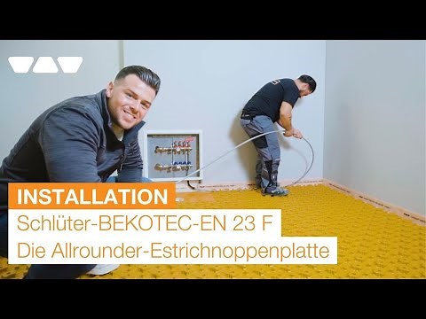 Schlüter-BEKOTEC-EN 23 F: Estrichnoppenplatte verlegen im BEKOTEC-THERM Heizsystem | Installation