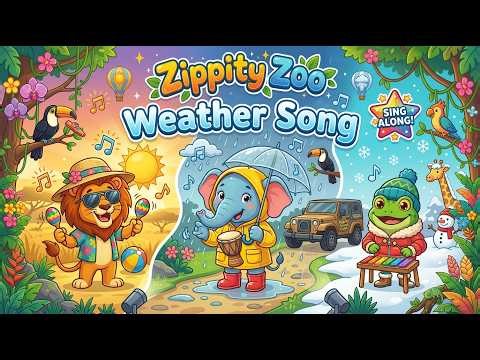 Weather Song ☀️🌧️Sing Along with Zippity Zoo! Full Weather Song for Toddlers, Babies & Preschoolers