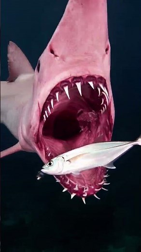 Goblin Shark Shoots Its Jaws Forward to Catch a Fish