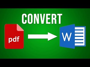 How to convert PDF to Word