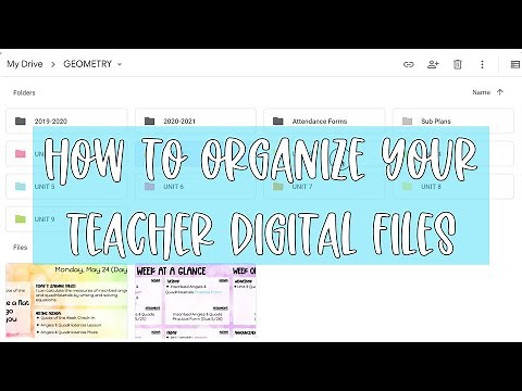 How to Organize Digital Files for Teachers