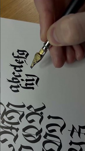 Gothic Calligraphy Alphabet A–Z | Speedball flat nib