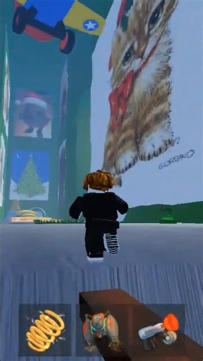😻 The cutest Christmas cat waited on a giant poster bigger than I imagined!