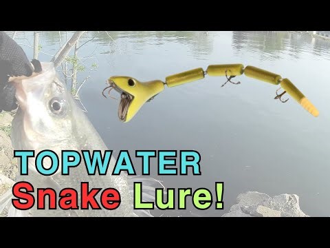 Making a Topwater Snake Lure with Open Mouth!