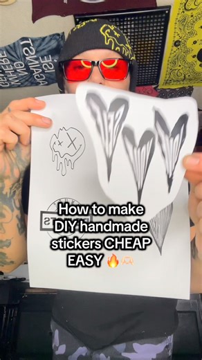 ELI ASHE | CREATIVE FORCE on Instagram: "How to make handmade stickers super CHEAP EASY AND SICK!! Using the unlimited screen printing frame!! 🫶🏻 officialhor.com #trending #screenprinting #diy #stickers #art #handmade #cool #crafty #cricut #viral #merch #smallbusiness #branding #easy #howto #make #create #ink #stickers"