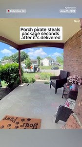 93K views · 704 reactions | Porch pirate steals package seconds after being delivered at a residence in Columbus, Ohio. | NBC News | Facebook