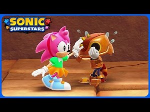 Amy helps a crying Trip - Sonic Superstars