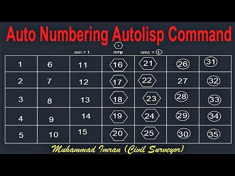 Auto Numbering in AutoCAD|| AutoLisp Command