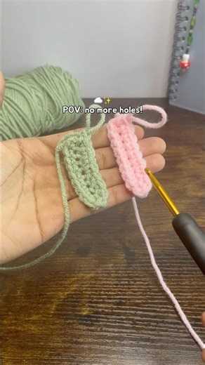 preventing holes 🧶✨ | crochet for absolute beginners #crochet #beginner #tutorial