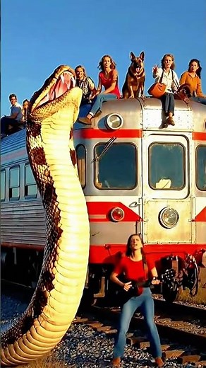 Giant Snake Appears on Stopped Train in the Middle of Nowhere — Passengers in Total Shock!
