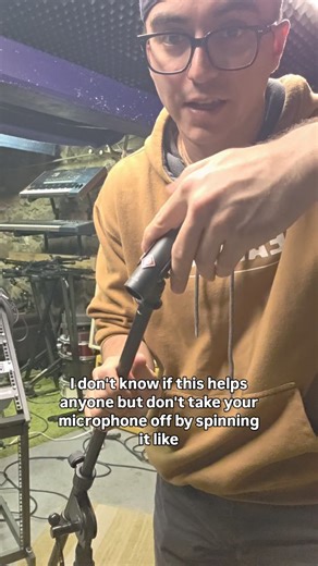 Don't call me a genius but this is an easy way to loosen your mic #recordingstudio #musicproducers #microphone | Cole Engle