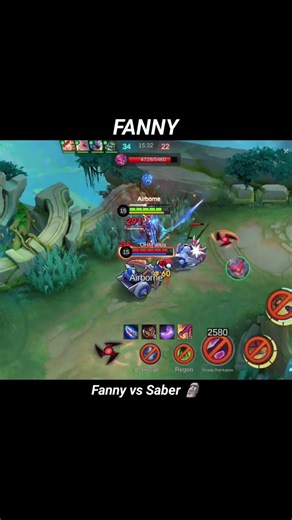 Funny vs Saber 🗿 #mobilelegends #fanny #mlbb