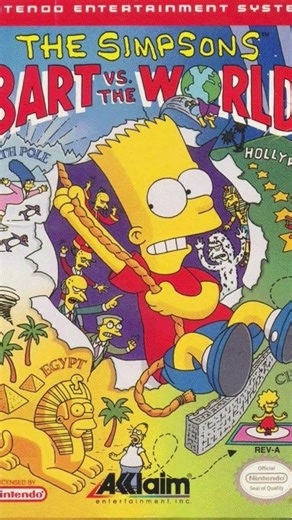 BART VS THE WORLD VIDEO GAME ON NINTENDO ENTERTAINMENT SYSTEM UNBOXING #uk #transformers #nintendo 1