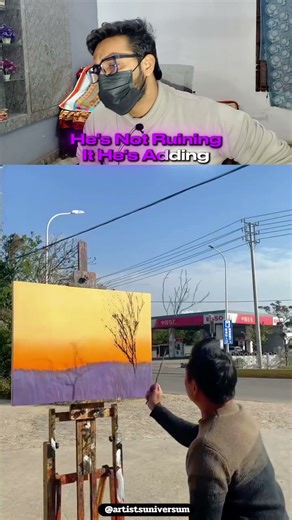 How To Paint With Sticks Arts! #sortsvideo @artistsuniversum