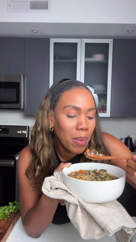Creamy wild rice mushroom soup vegan comfort food