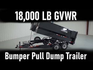 18k LB GVWR Bumper Pull Dump Trailer