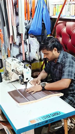 Car Seat Cover Middle Design Dual Stitching Tutorial | Fast Stitching Technique