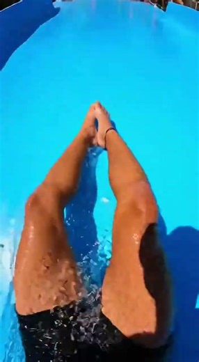Waterslide into pool full of giant fish #funny #memes