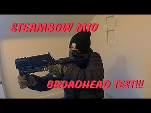 STEAMBOW M10 - Broadhead penetration test! HOW DEEP WILL IT PENETRATE!?!?!