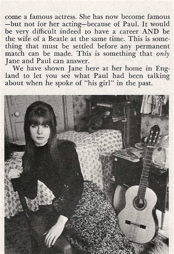 jane asher and john lennon beef . . . . . . . . . . . . #beatlestok #history #60s #beatlesgirls #paulmccartney john lennon jane asher the beatles beatles history beatles facts