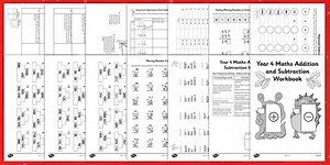 Christmas Themed Year 4 Maths Addition and Subtraction Workbook