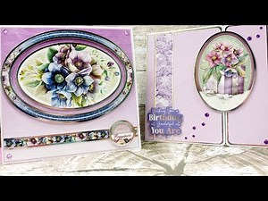 Cardmaking with Hunkydory Crafts Festive Florals Card Topper Pad - Christmas Roses