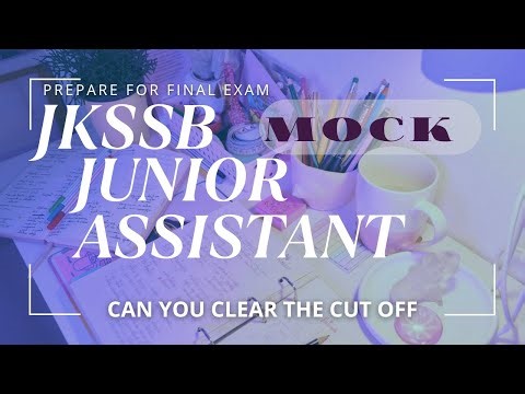 JKSSB Junior Assistant Mock Test 2026 | Full Syllabus Practice | Target 80/80 🎯