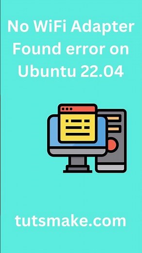 How to No WiFi Adapter Found on Ubuntu 22.04 #no #wifi #adapter #found #ubuntu22 #error