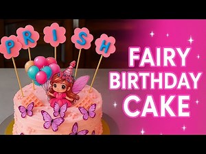 Pink butterfly fairy cake decorating |step by step full tutorial 🦋🦋 🦋