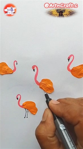 How to Make Flamingos From Petals | #shorts #trending #viral