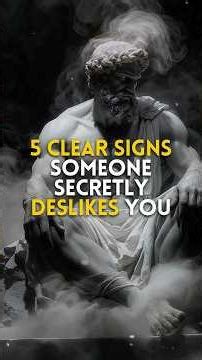 5 Clear Signs Someone Secretly Deslikes You. #stoicism #shorts #marcusaurelius