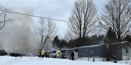 Crews respond to fully involved structure fire in Newark Valley