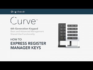 How to Express Register Manager Keys | Curve Keypad | Shared Use