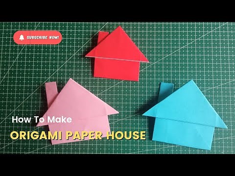 Easy Origami House With Chimney - Paper House Making - Origami For Kids.