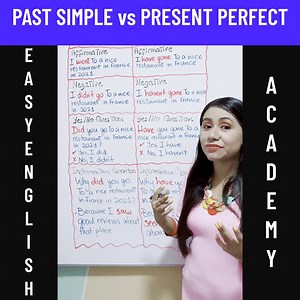 9.5K views · 230 reactions | PAST SIMPLE vs PRESENT PERFECT. ✅ | EasyEnglish Academy | Facebook