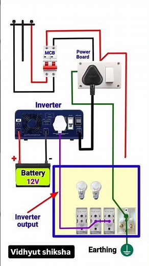 Inverter Connection Diagram #electricaltips #electricalwiring