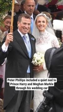 Peter Phillips included a quiet nod to Prince Harry and Meghan Markle through his wedding car